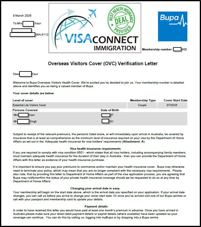 Visa Grant
